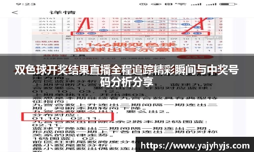 双色球开奖结果直播全程追踪精彩瞬间与中奖号码分析分享
